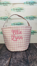 Load image into Gallery viewer, *PRE-ORDER* Embroidered Gingham/Seersucker Buckets for any holiday