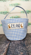 Load image into Gallery viewer, *PRE-ORDER* Embroidered Gingham/Seersucker Buckets for any holiday