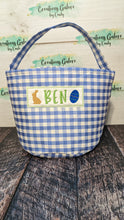 Load image into Gallery viewer, *PRE-ORDER* Embroidered Gingham/Seersucker Buckets for any holiday