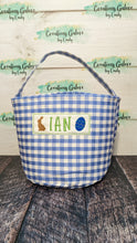 Load image into Gallery viewer, *PRE-ORDER* Embroidered Gingham/Seersucker Buckets for any holiday