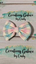 Load image into Gallery viewer, Easter Spring Pastel Gingham Print Headwraps & Bows