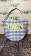Load image into Gallery viewer, *PRE-ORDER* Embroidered Gingham/Seersucker Buckets for any holiday