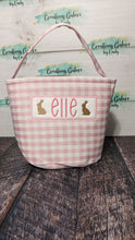 Load image into Gallery viewer, *PRE-ORDER* Embroidered Gingham/Seersucker Buckets for any holiday
