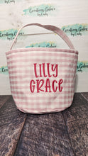 Load image into Gallery viewer, *PRE-ORDER* Embroidered Gingham/Seersucker Buckets for any holiday