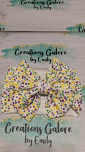 Load image into Gallery viewer, Mardi Gras Dots Beads Print Headwraps & Bows