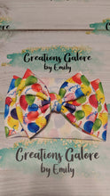 Load image into Gallery viewer, Birthday Balloons Print Headwraps & Bows