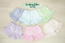 Load image into Gallery viewer, Applique Monogram Matching Seersucker Shorts Set (customize with any color combination you want)