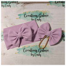 Load image into Gallery viewer, Lavender Solid Bullet Headwraps & Bows