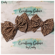 Load image into Gallery viewer, Tan Leopard Cheetah Print Headwraps & Bows