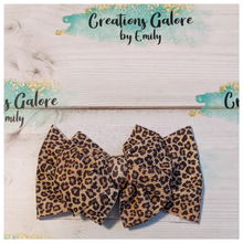 Load image into Gallery viewer, Tan Leopard Cheetah Print Headwraps & Bows