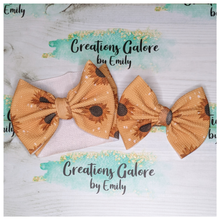 Load image into Gallery viewer, Sunflowers on Yellow Background Print Headwraps & Bows