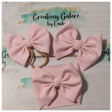 Load image into Gallery viewer, Light Pink Solid Bullet Headwraps & Bows