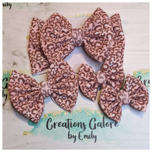 Load image into Gallery viewer, Mauve & Brown Leopard Cheetah Print Headwraps & Bows