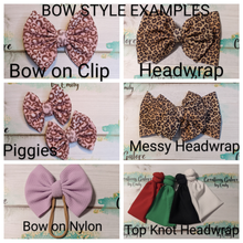 Load image into Gallery viewer, Rose/Mauve Distressed Denim Headwraps & Bows