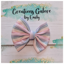 Load image into Gallery viewer, Vintage Rainbow Stripes Print Headwraps & Bows