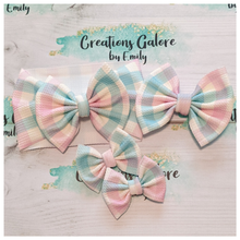 Load image into Gallery viewer, Easter Spring Pastel Gingham Print Headwraps & Bows