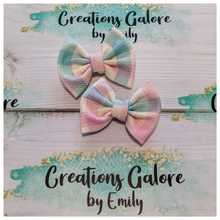 Load image into Gallery viewer, Easter Spring Pastel Gingham Print Headwraps & Bows