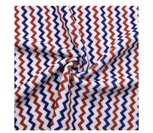 Load image into Gallery viewer, Red, White, and Blue Chevron Print Headwraps & Bows