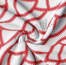 Load image into Gallery viewer, Baseball Stitches Print Headwraps & Bows