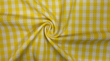 Load image into Gallery viewer, Yellow Gingham Print Headwraps & Bows