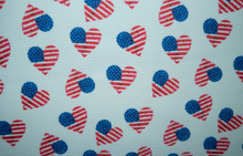 Load image into Gallery viewer, American Flag Hearts Print Headwraps & Bows