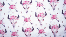 Load image into Gallery viewer, Boho Floral Cow Skull Print Headwraps & Bows