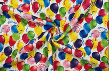 Load image into Gallery viewer, Birthday Balloons Print Headwraps & Bows