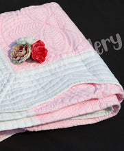 Load image into Gallery viewer, Embroidered Crib-Sized Heirloom Quilt - IN STOCK