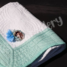 Load image into Gallery viewer, Embroidered Crib-Sized Heirloom Quilt - IN STOCK