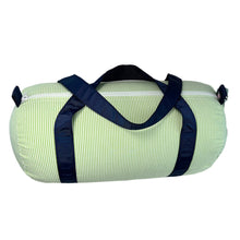 Load image into Gallery viewer, Mint Brand Personalized Seersucker Medium Size Duffel Bag (18&quot;x9.5&quot;)
