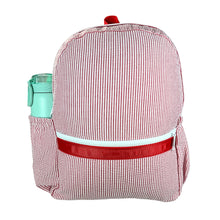 Load image into Gallery viewer, Mint Brand Personalized Seersucker Full Size Backpack (WITH POCKETS)
