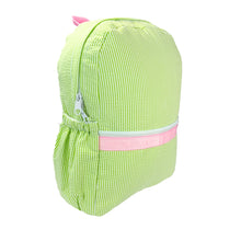 Load image into Gallery viewer, Mint Brand Personalized Seersucker Full Size Backpack (WITH POCKETS)
