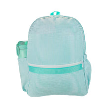 Load image into Gallery viewer, Mint Brand Personalized Seersucker Full Size Backpack (WITH POCKETS)
