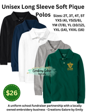 Load image into Gallery viewer, St. Jude's Embroidered Unisex Long Sleeve Soft Pique Polos

