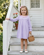 Load image into Gallery viewer, Audrey Dress - Lavender Stripe &amp; Light Pink
