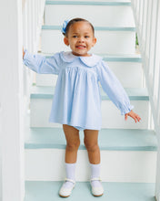 Load image into Gallery viewer, Catherine Diaper Set - Light Blue Windowpane
