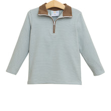 Load image into Gallery viewer, Evan Pullover - Dusty Sage Stripe &amp; Light Brown
