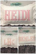 Load image into Gallery viewer, Personalized 12x20 Scalloped Pillow Cover
