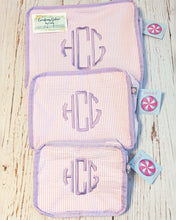 Load image into Gallery viewer, Mint Brand Personalized Seersucker Stacking Set of Bags *3 sizes*
