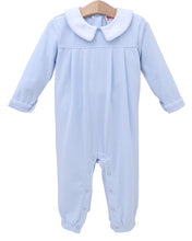 Load image into Gallery viewer, Henry Romper - Light Blue Stripe

