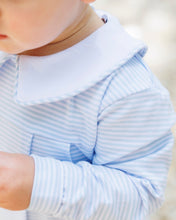 Load image into Gallery viewer, Henry Romper - Light Blue Stripe
