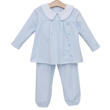 Load image into Gallery viewer, Liam Bloomer Pant Set - Light Blue Windowpane

