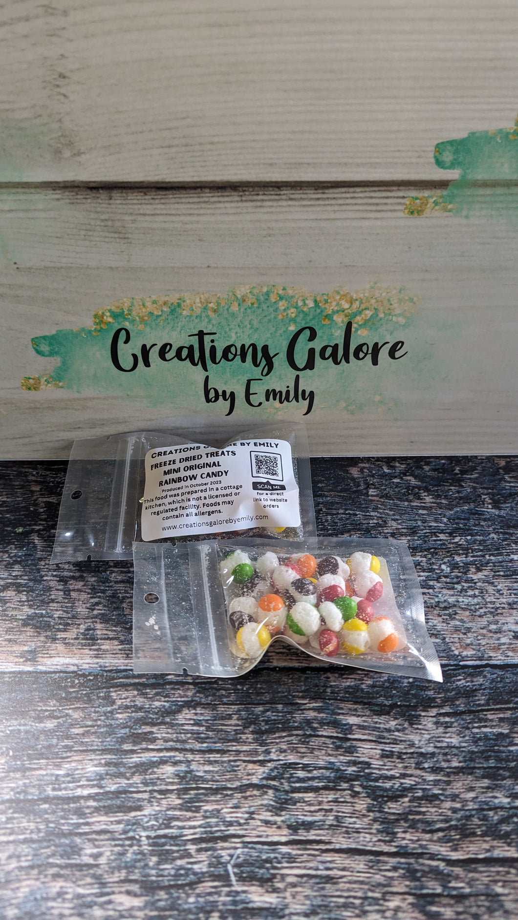 Mini Treat Bags of Freeze Dried Original Rainbow Candy