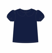 Load image into Gallery viewer, Peter Pan Collar Top - Navy
