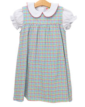 Load image into Gallery viewer, Primary Plaid Jumper Set
