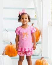 Load image into Gallery viewer, Pumpkin Petals Applique Ruffle Short Set
