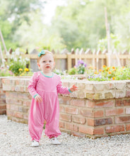 Load image into Gallery viewer, Sadie Romper - Pink Stripe &amp; Mint
