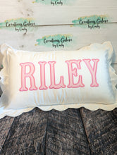 Load image into Gallery viewer, Personalized 12x20 Scalloped Pillow Cover
