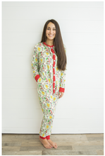Load image into Gallery viewer, LTC Adult 1 piece Pajama Faux Bumflap Bodysuit *Multiple Colors*

