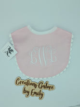 Load image into Gallery viewer, Cotton Pique Scalloped Baby Bib *multiple colors*
